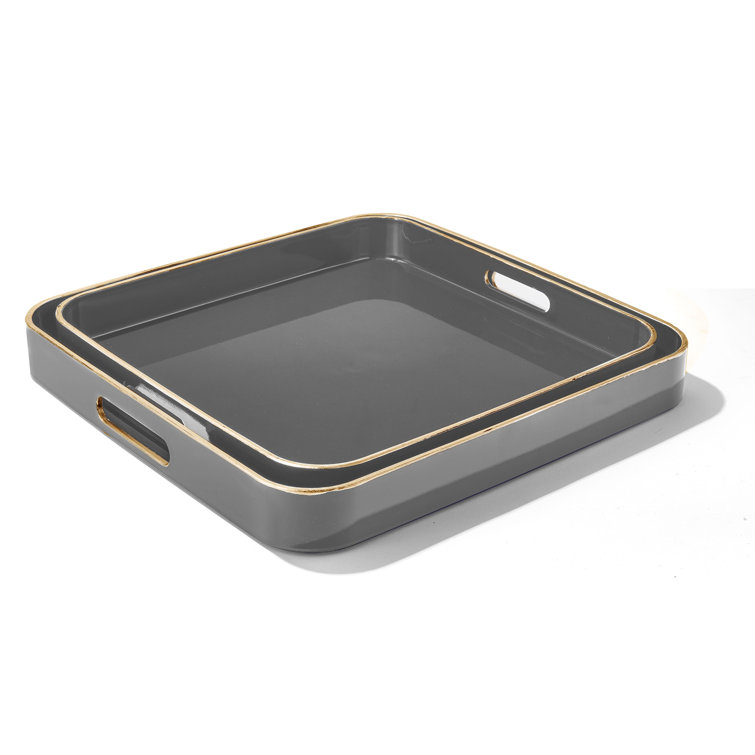 Trina Turk Plastic / Acrylic Tray Set of 2 Wayfair Canada